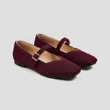 Fiona | Mary-Jane Flats with a Square Toe