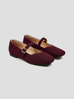 Fiona | Mary-Jane Flats with a Square Toe