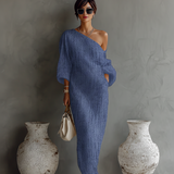 Alice | One-Shoulder Linen Maxi Dress