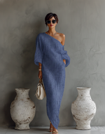 Alice | One-Shoulder Linen Maxi Dress