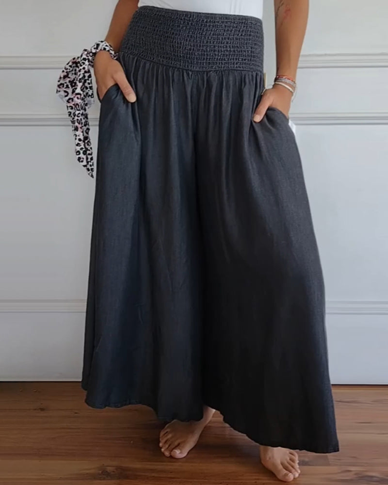 Lara Effortless Fit Elastic Waist Pants Grey, photo studio