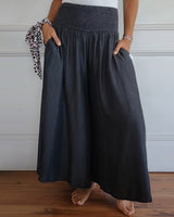 Lara | Wide-Leg Palazzo Pants with a Smocked Waist