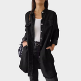 Long-Sleeve Denim Shirt Dress