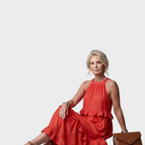 Kathleen | Open-Back Maxi Dress with Ruffles