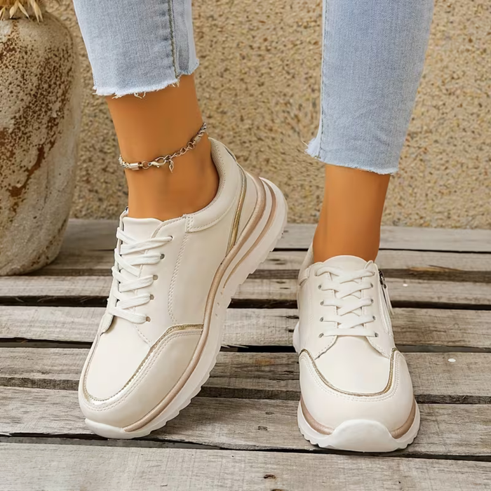 Lily | Cushioned Walking Sneakers with a Side Zip