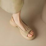 Mya | Peep-Toe Slingbacks with a Chunky Block Heel