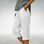 Mallory | Below-the-Knee Shorts with an Openwork Side Trim