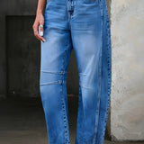 Sasha | Relaxed Barrel-Leg Jeans with a Cropped Length