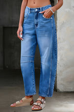 Sasha | Relaxed Barrel-Leg Jeans with a Cropped Length