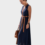 Lydia | Midi Dress with Contrast Detail