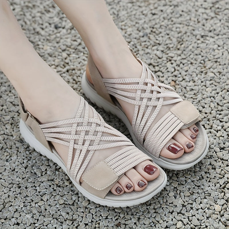 Camila Orthopedic Comfort Sandals Beige, photo studio