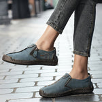 June | Stitched Slip-On Shoes with a Side Zip