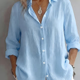 Renata | Turn-Down Collar Long-Sleeve Shirt