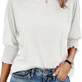Fay | Round-Neck Blouse with Pleated Sleeves