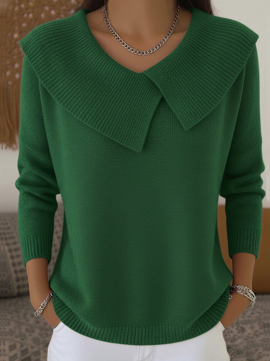Green Peter Pan Collar Jumper Green, photo studio
