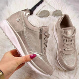 Gabri | Sneakers with a Side Zip and Laces