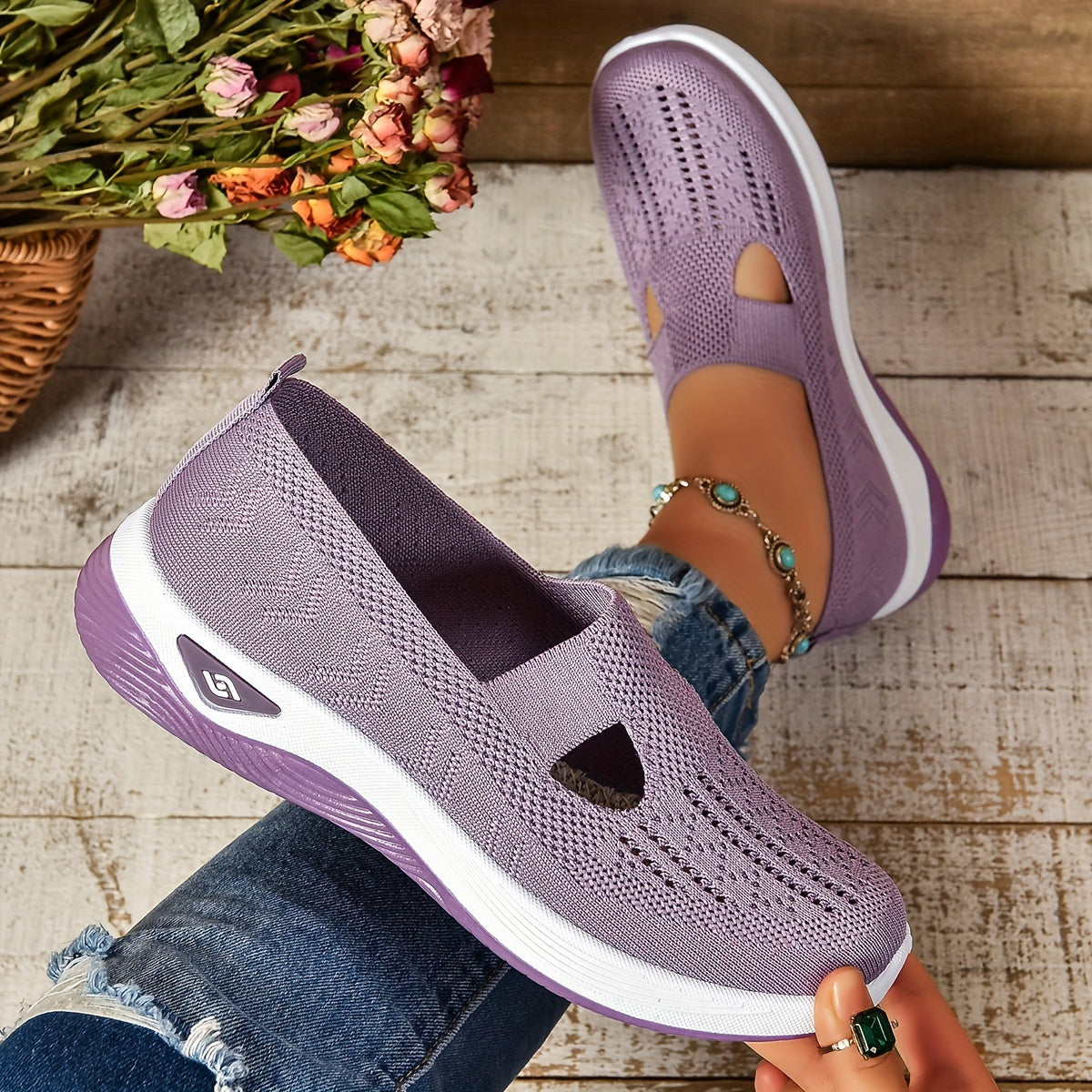 Carry Orthopaedic Slip-On Shoes Red, photo studio