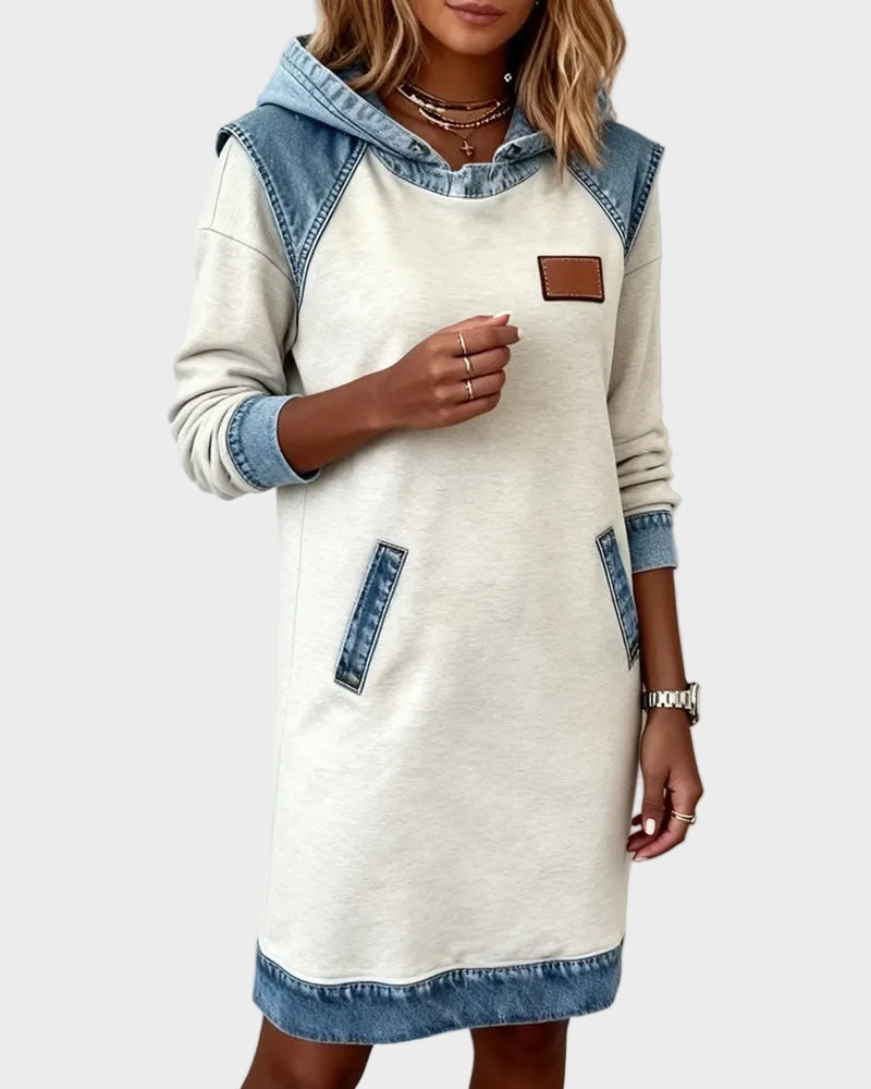 Irene | Hooded Denim Dress