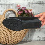 Sarah | Low Wedge Ballet Flats with a Rounded Toe