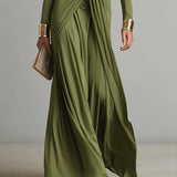 Sophie | Draped V-Neck Maxi Dress