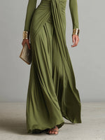 Sophie | Draped V-Neck Maxi Dress