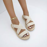 Valerie | Crisscross Strap Flatform Sandals