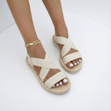 Valerie | Crisscross Strap Flatform Sandals