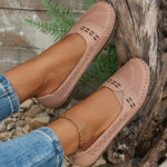 Dawn | Perforated Slip-On Flats with a Stitched Trim