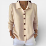 Rosanna | Knit Polo-Collar Button Blouse