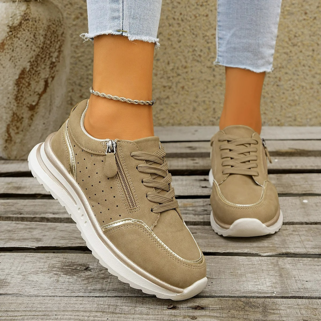 Lily Orthopedic Comfort Shoes Camel, photo studio