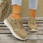 Lily | Cushioned Walking Sneakers with a Side Zip