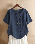 Ursula | Asymmetric Button Blouse