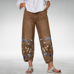 Everlee | Floral Cropped Trousers with a Petal Hem
