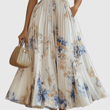 Amelia | Pleated Tie-Waist Maxi Dress