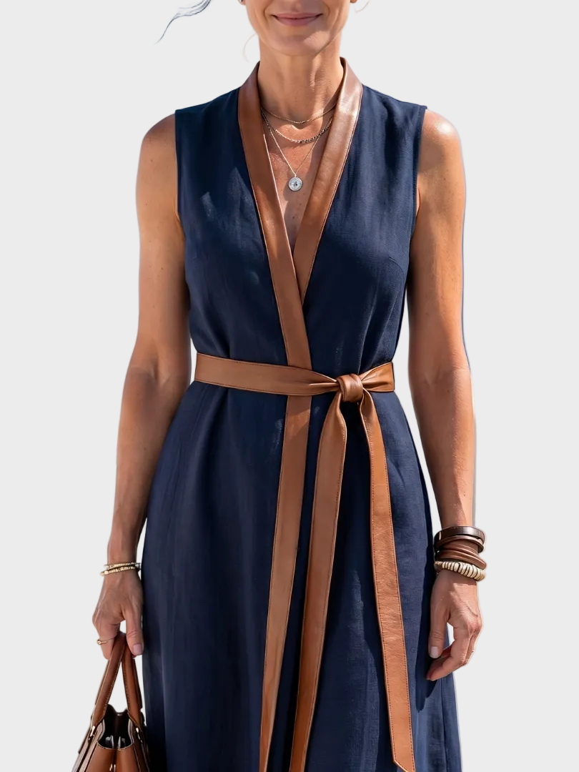 Lydia | Midi Dress with Contrast Detail