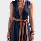 Lydia | Midi Dress with Contrast Detail