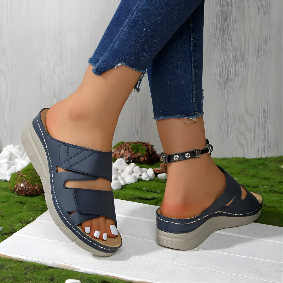 Kiera Orthopedic Comfort Sandals Red, photo studio