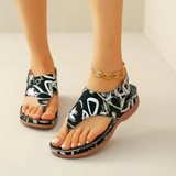 Aleena | Floral Toe-Post Slingback Sandals