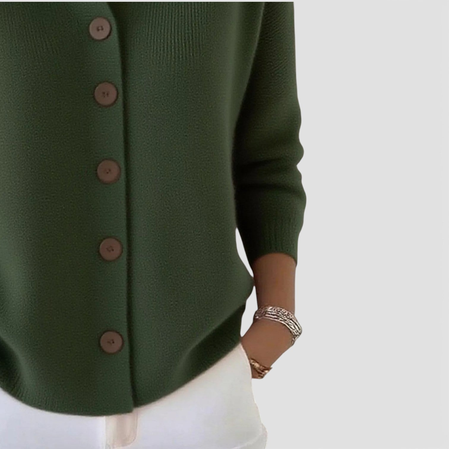 Rosanna | Knit Polo-Collar Button Blouse