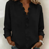 Hope | Refined Ruffled V-Neck Blouse