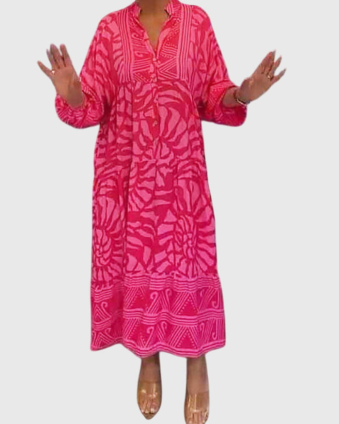 Maxi Dress with Elegant Print