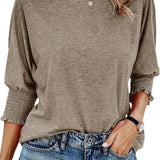 Fay | Round-Neck Blouse with Pleated Sleeves
