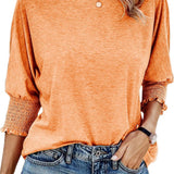 Fay | Round-Neck Blouse with Pleated Sleeves