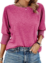 Fay | Round-Neck Blouse with Pleated Sleeves