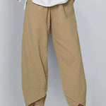 Kaeli | Wide Cropped Trousers with a Petal Hem