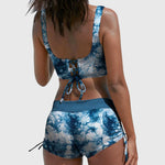 Elegant Bikini Set in Olive Camouflage
