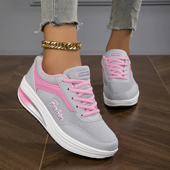 Della | Air Cushion Sneakers with a Curved Platform Sole