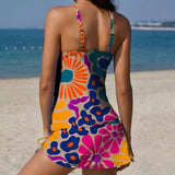 Freya | Graphic Floral Tankini with Shorts and Tummy Control