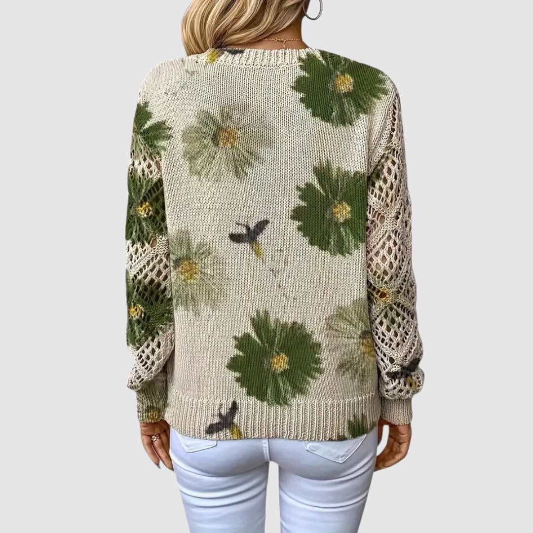 Daisy Openwork Sleeve Jumper