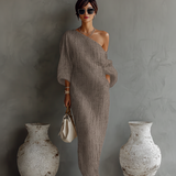 Alice | One-Shoulder Linen Maxi Dress